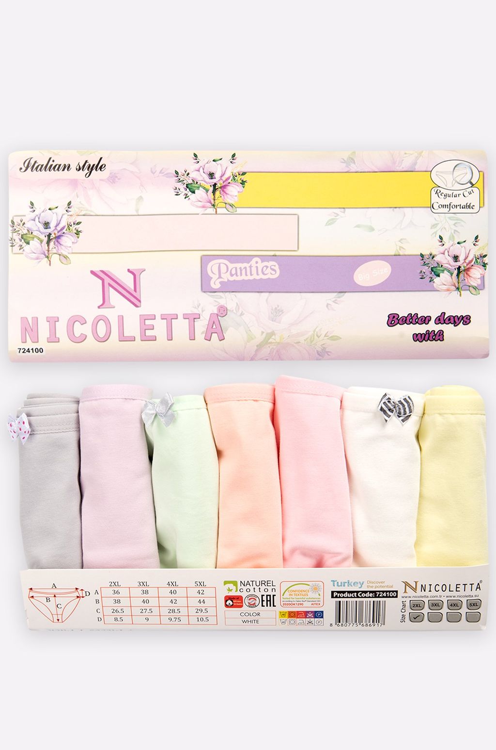 Женские трусы-слипы 7 шт. Nicoletta  фото 5