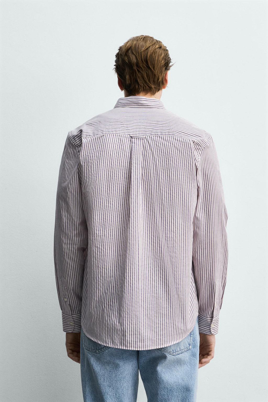 CAMISA REGULAR FIT RAYAS / Rosa / Blanco - Zara фото 3