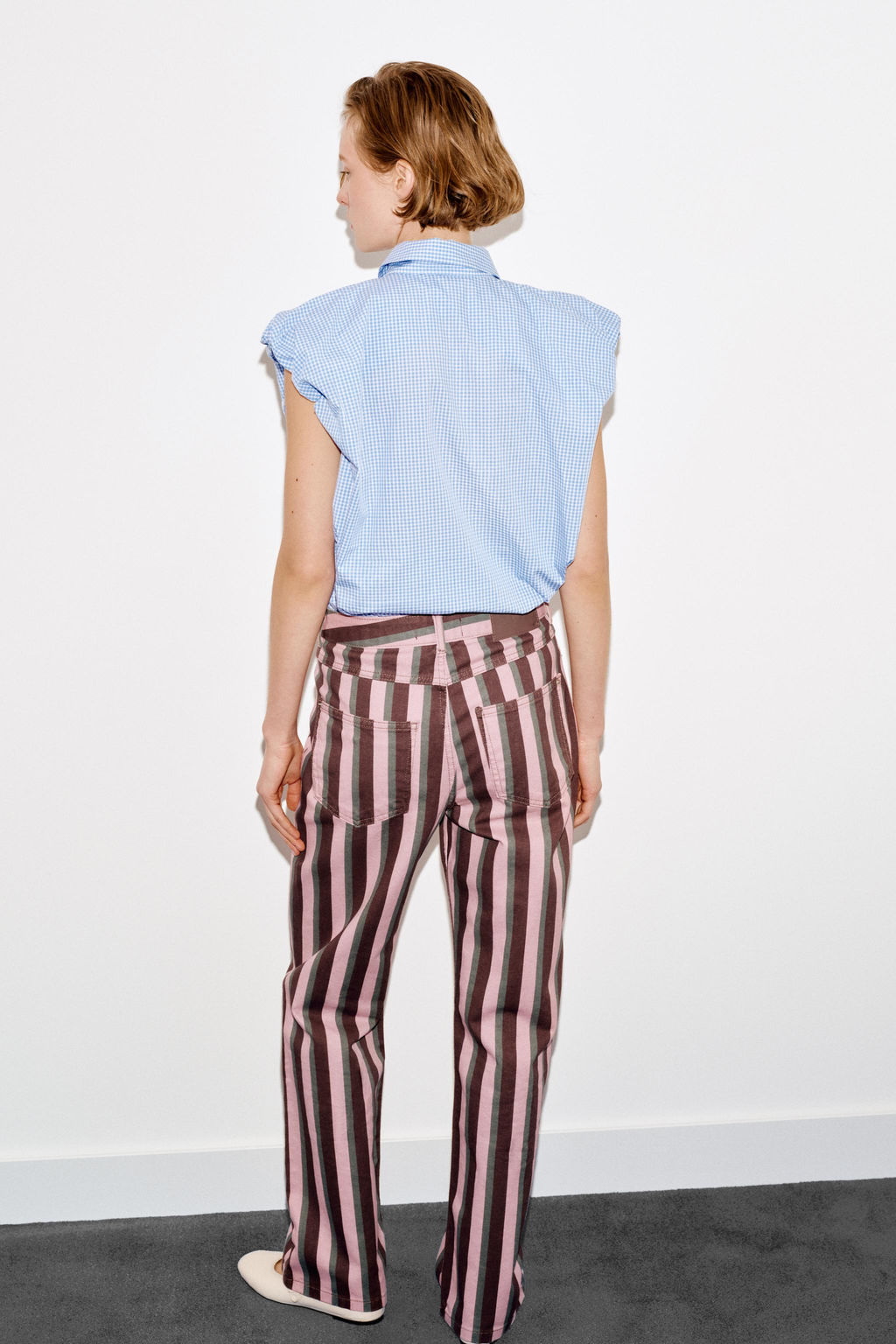 JEANS Z1975 STRAIGHT TIRO MEDIO RAYAS / rayas - Zara фото 4