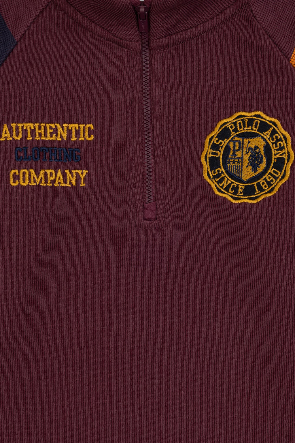 Erkek _ocuk Bordo Yar_m Fermuarl_ Sweatshirt - U.s. polo assn фото 3