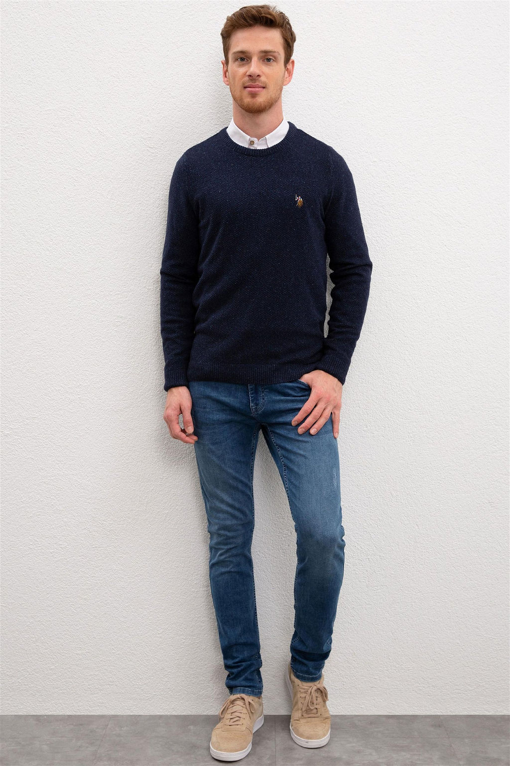 Мужской темно-синий свитер Неожиданная скидка в корзине - U.s. polo assn фото 4