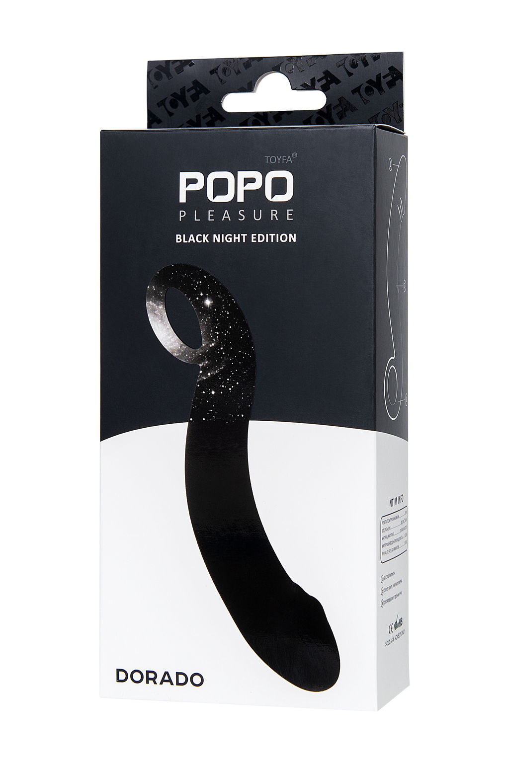 Анальный стимулятор TOYFA POPO Pleasure Dorado, водонепроницаемый, силикон, черный, 18 см, 3,5 см  фото 7