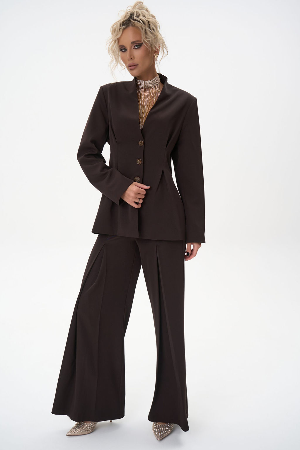 Пиджак Тайрис (шоколадный) - Эльза фото 23