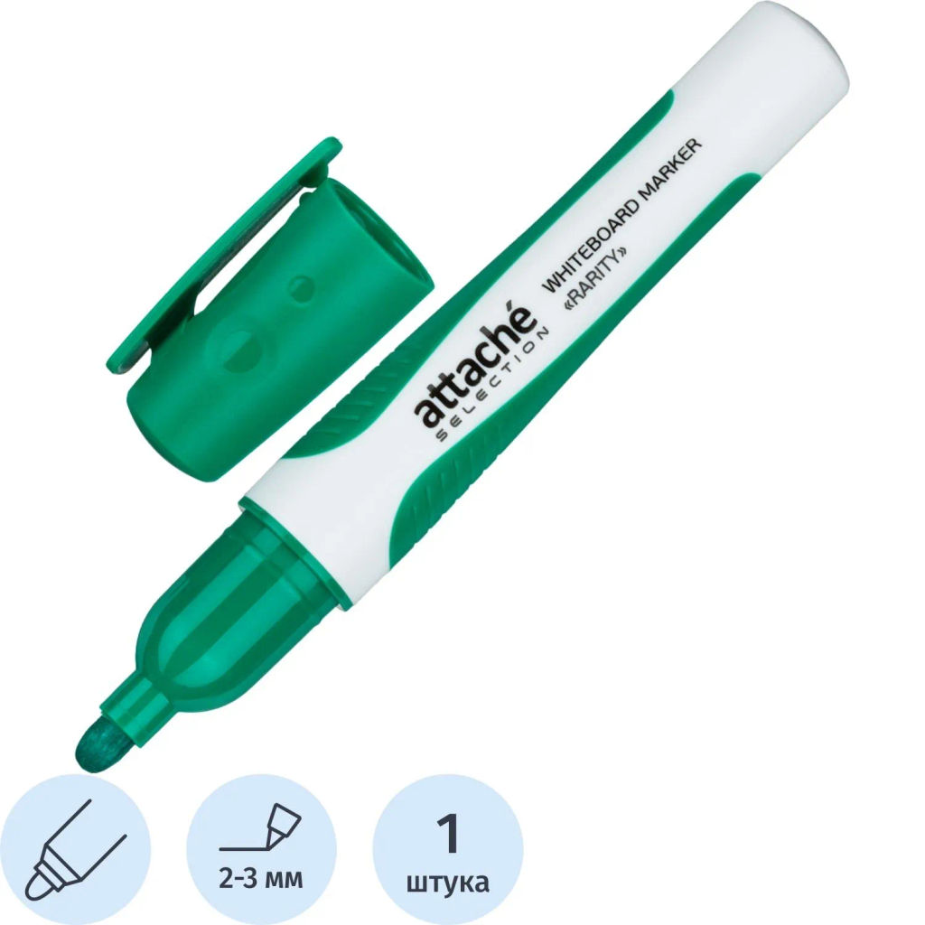 Маркер для белых досок Attache Selection Rarity зеленый, 2-3мм  фото 2