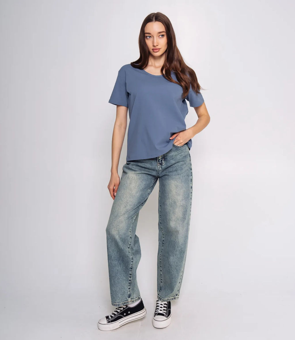 Футболка #ОКТ075005, индиго