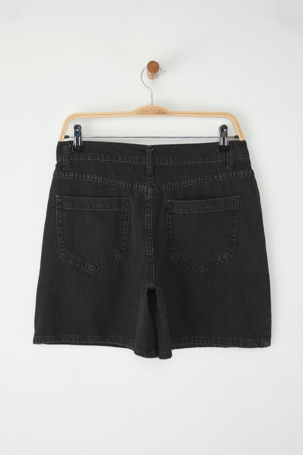 Trendyolmilla Mavi Yuksek Bel Pileli Denim Bermuda TWOSS25SR00179 фото 10