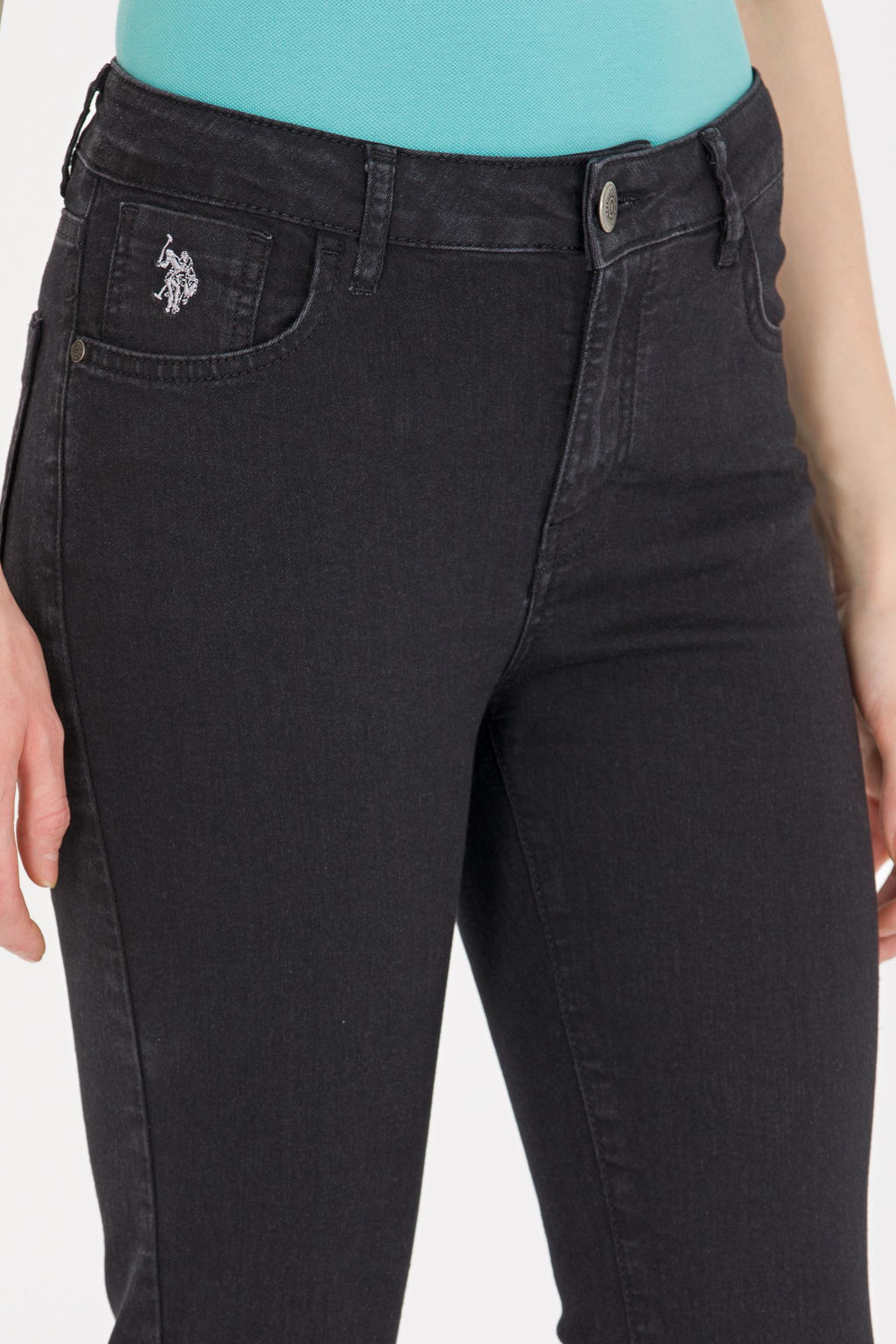 Женские черные джинсовые брюки - U.s. polo assn фото 5