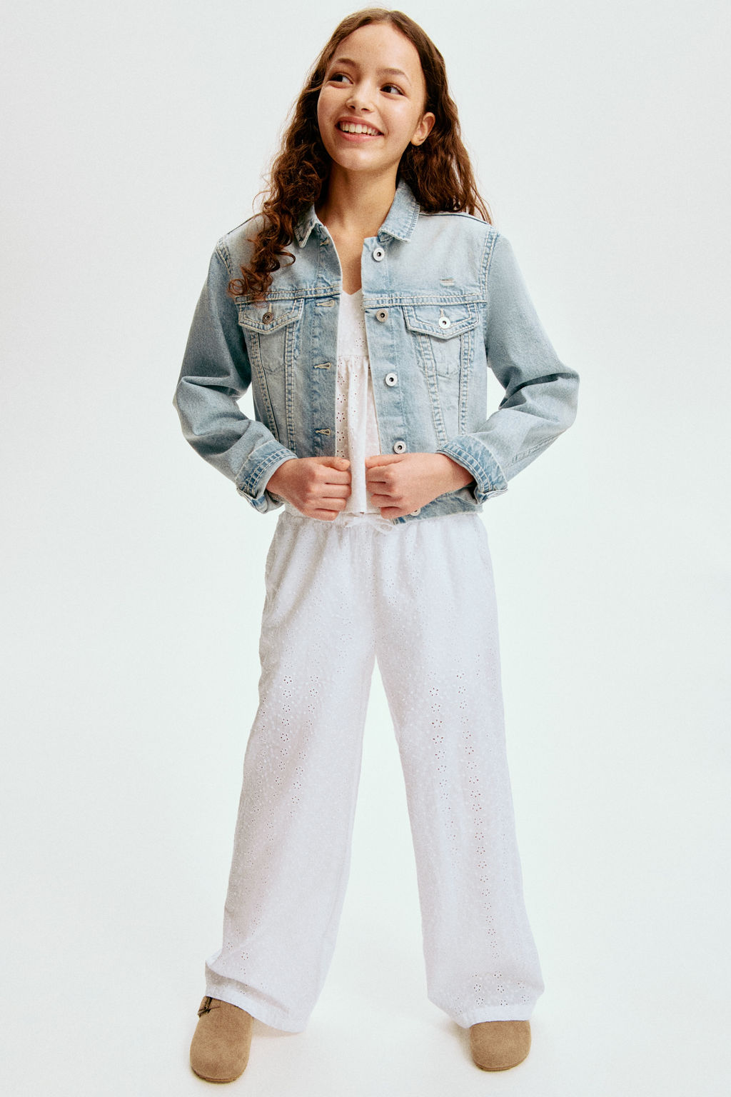 Pantal?n con bordado ingl?s - H&m фото 3