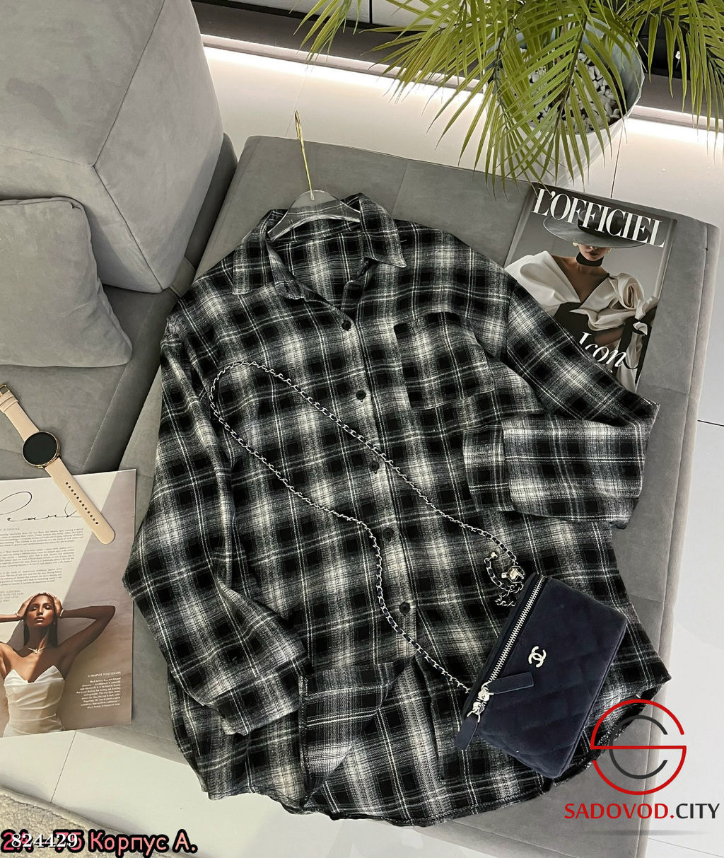 Рубашка женская в клетку