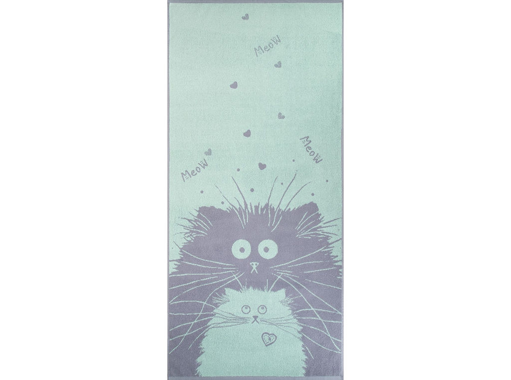 Полотенце махровое 6с102.411ж1 Парочка (мятный2) 67х150см