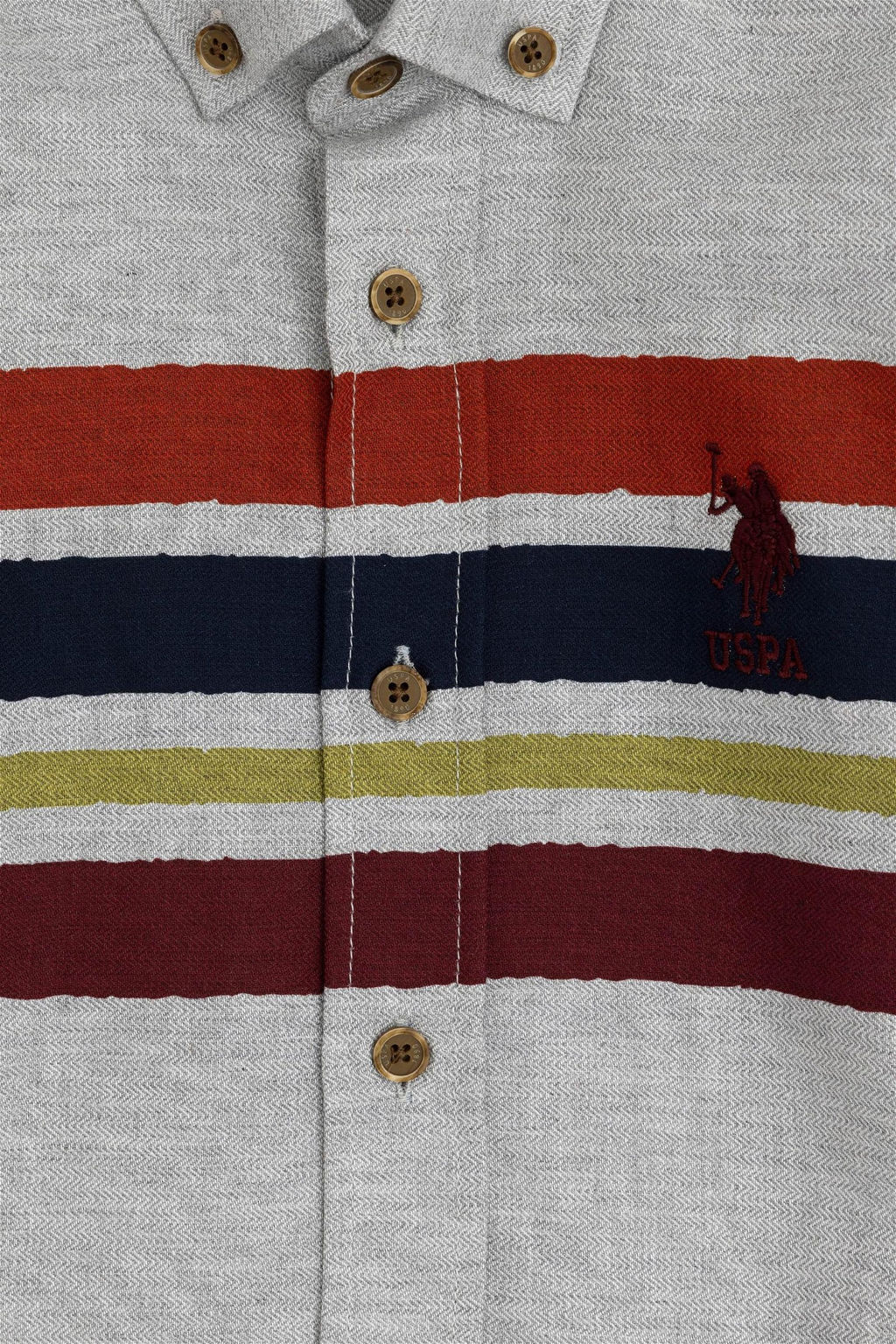 Кремовая рубашка с длинным рукавом для мальчика - U.s. polo assn фото 3