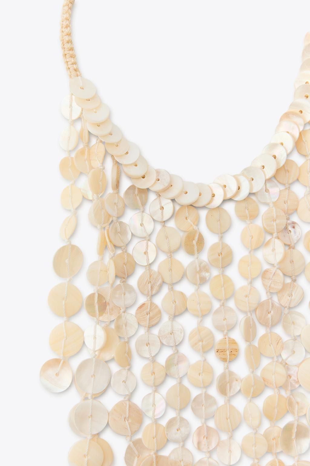 PEARLESCENT WATERFALL NECKLACE - Zara фото 7