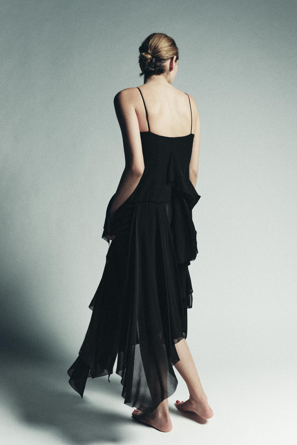 STRAPPY DRESS WITH LACE RUFFLES - Zara фото 5