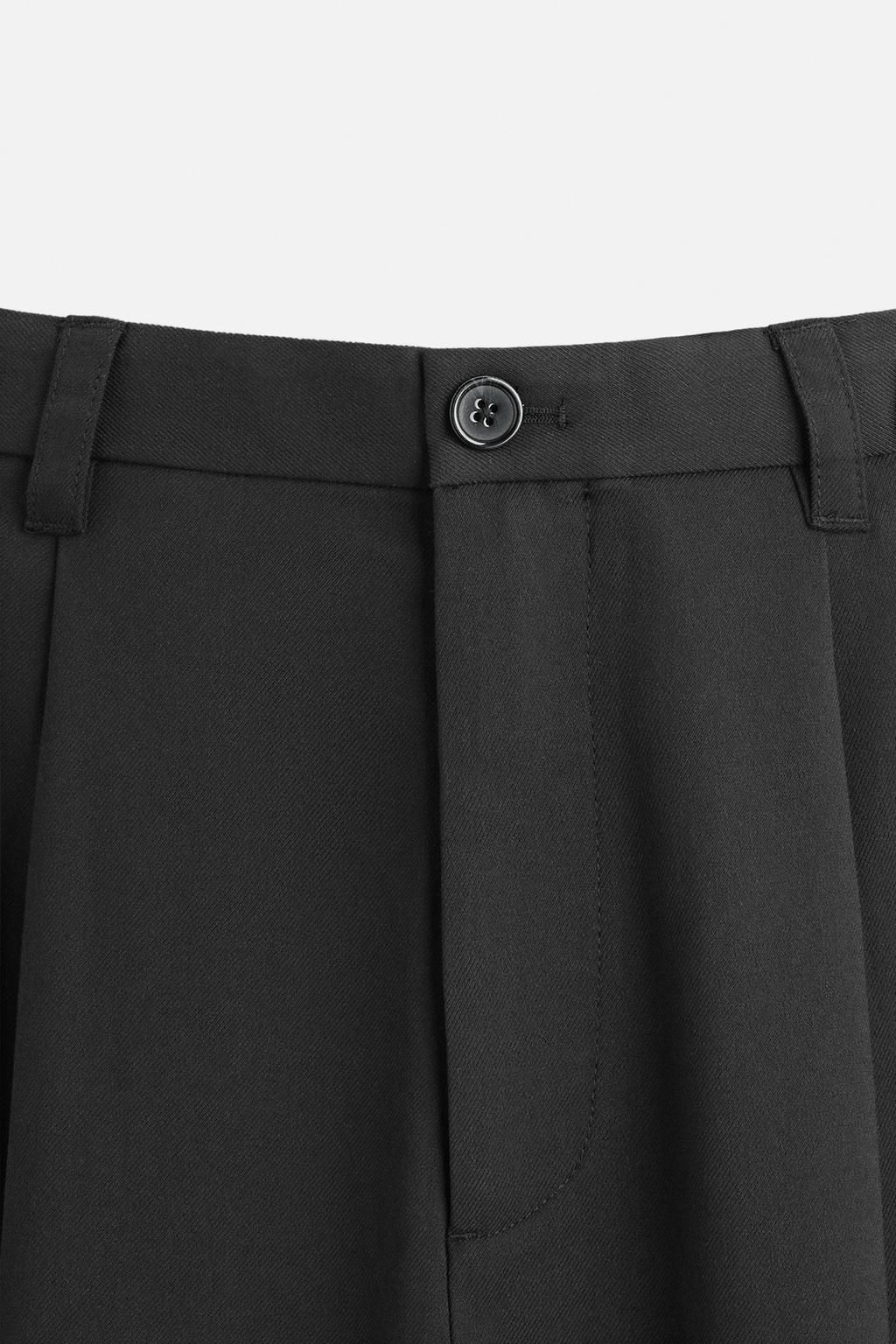 WIDE-FIT PLEATED TROUSERS - Zara фото 9