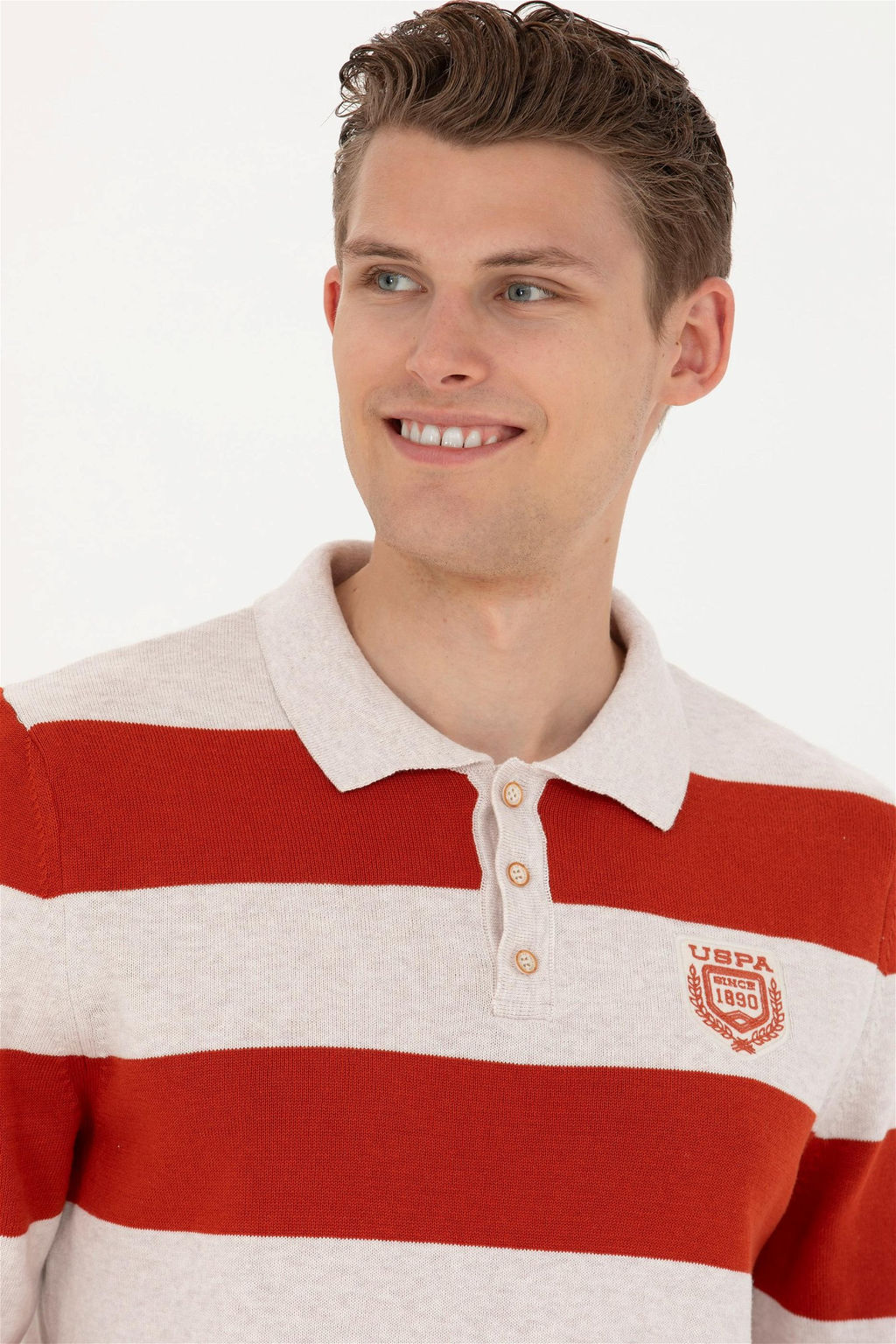 Мужской меланжевый свитер с плиткой - U.s. polo assn фото 2