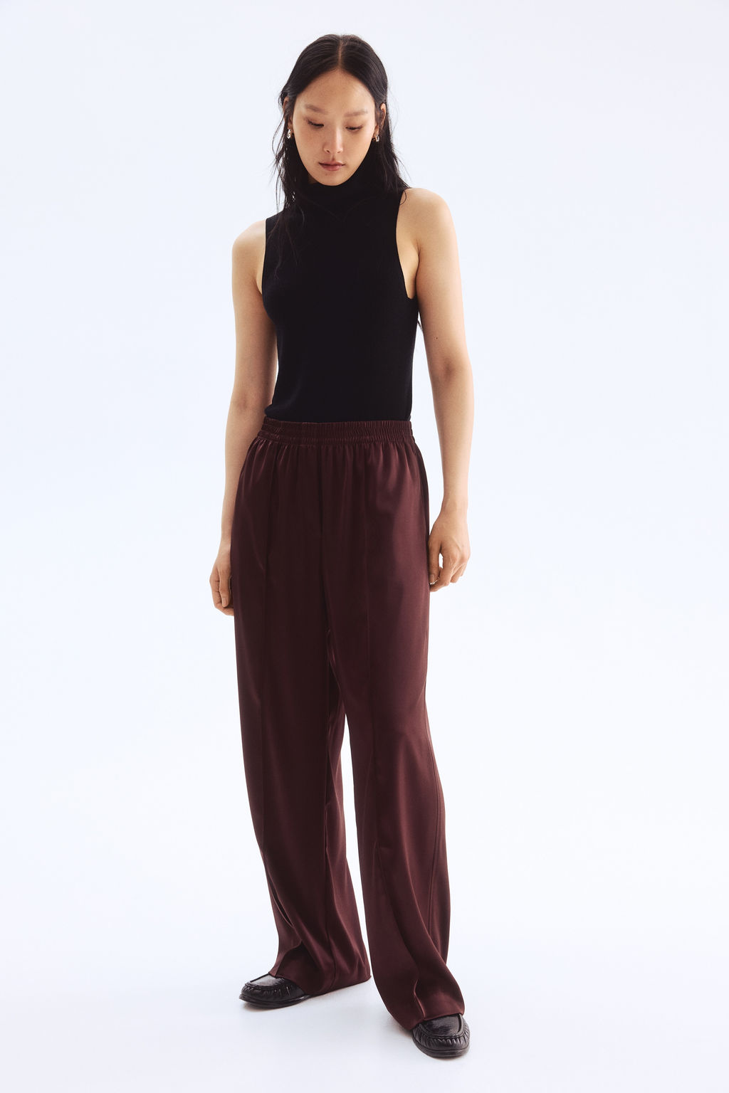 Pantal?n amplio con raya - H&m фото 8