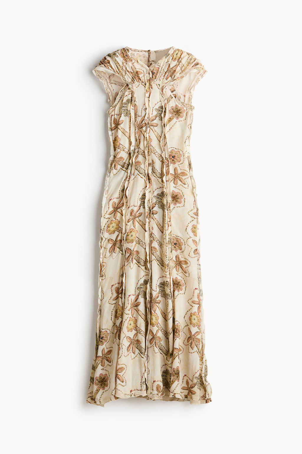 Vestido de espalda descubierta con dise?o floral