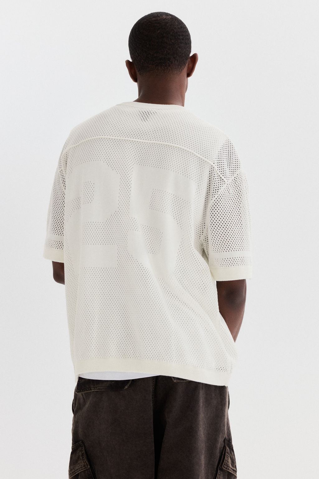 Camiseta de malla Boxy Relaxed Fit - H&m фото 5