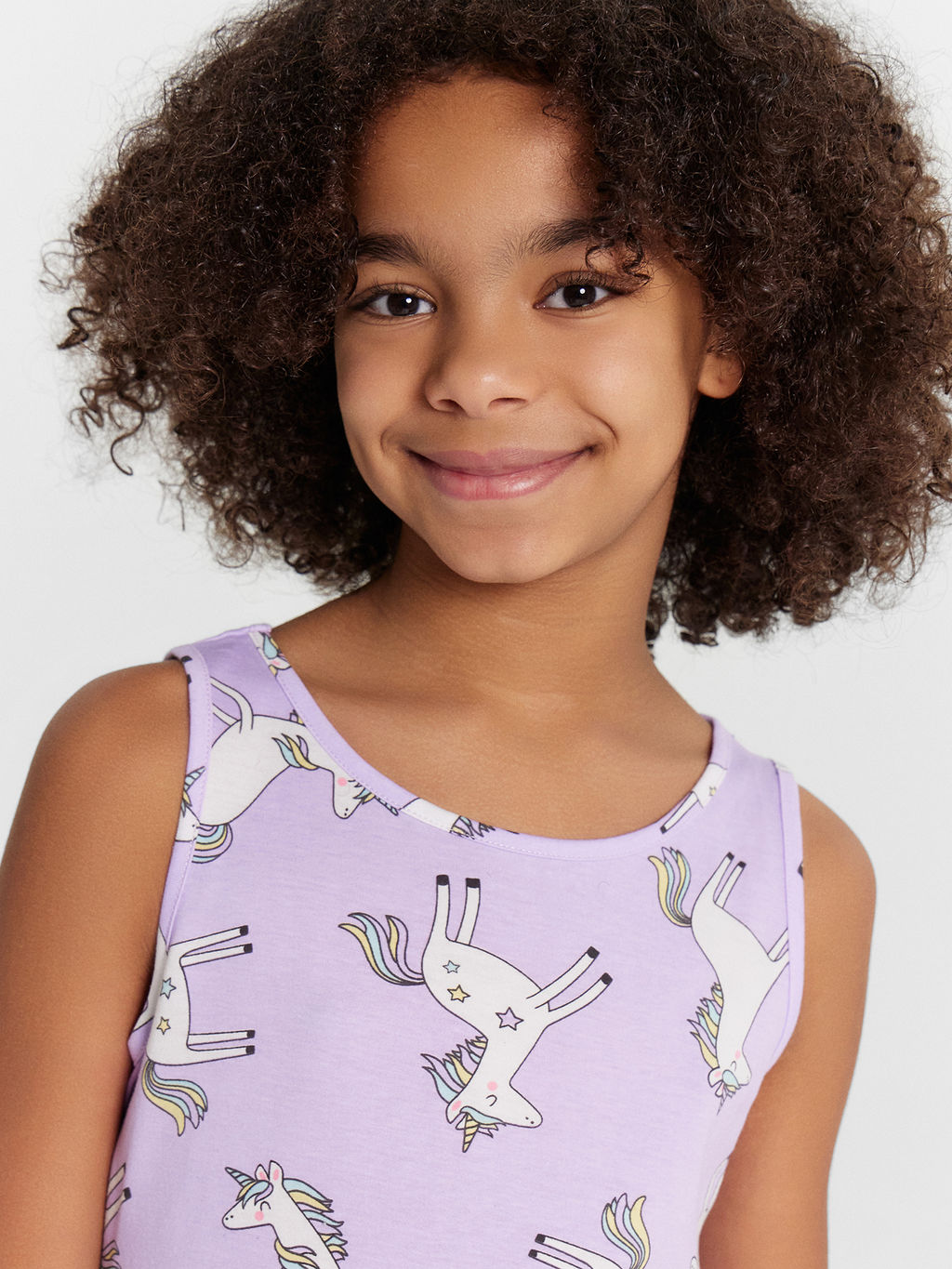 Платье для девочек сиреневое с принтом единороги - Mark formelle фото 4