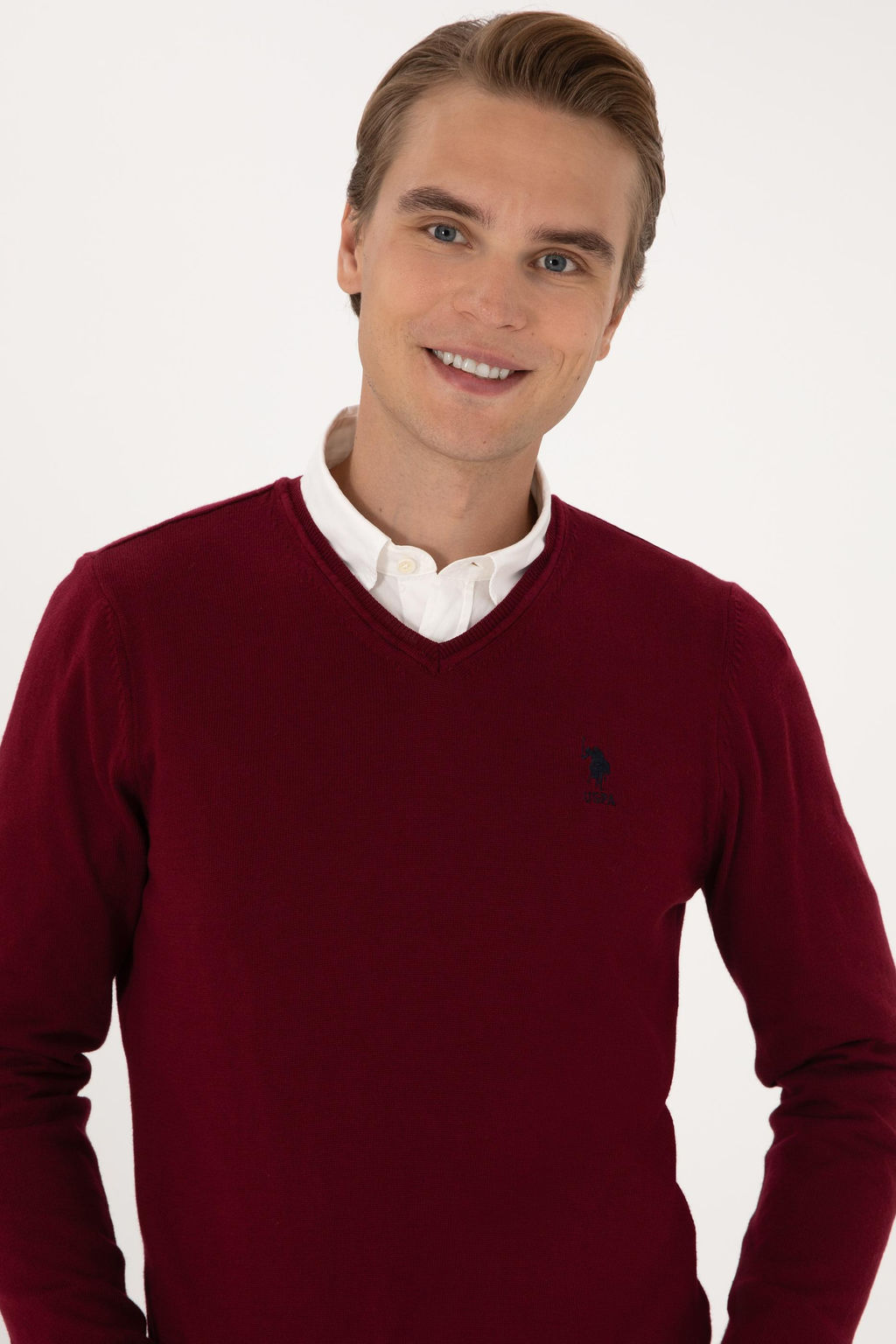 Erkek Bordo Basic Kazak - U.s. polo assn фото 2