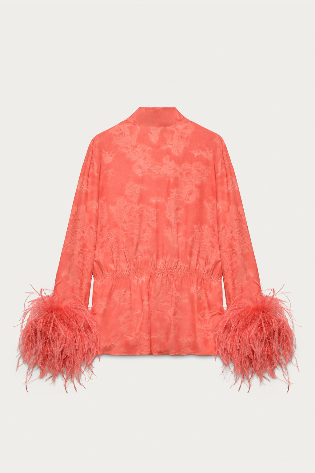 CAMISA CRUZADA PLUMAS MARISA BERENSON X ZARA / Rojo / Naranja фото 2