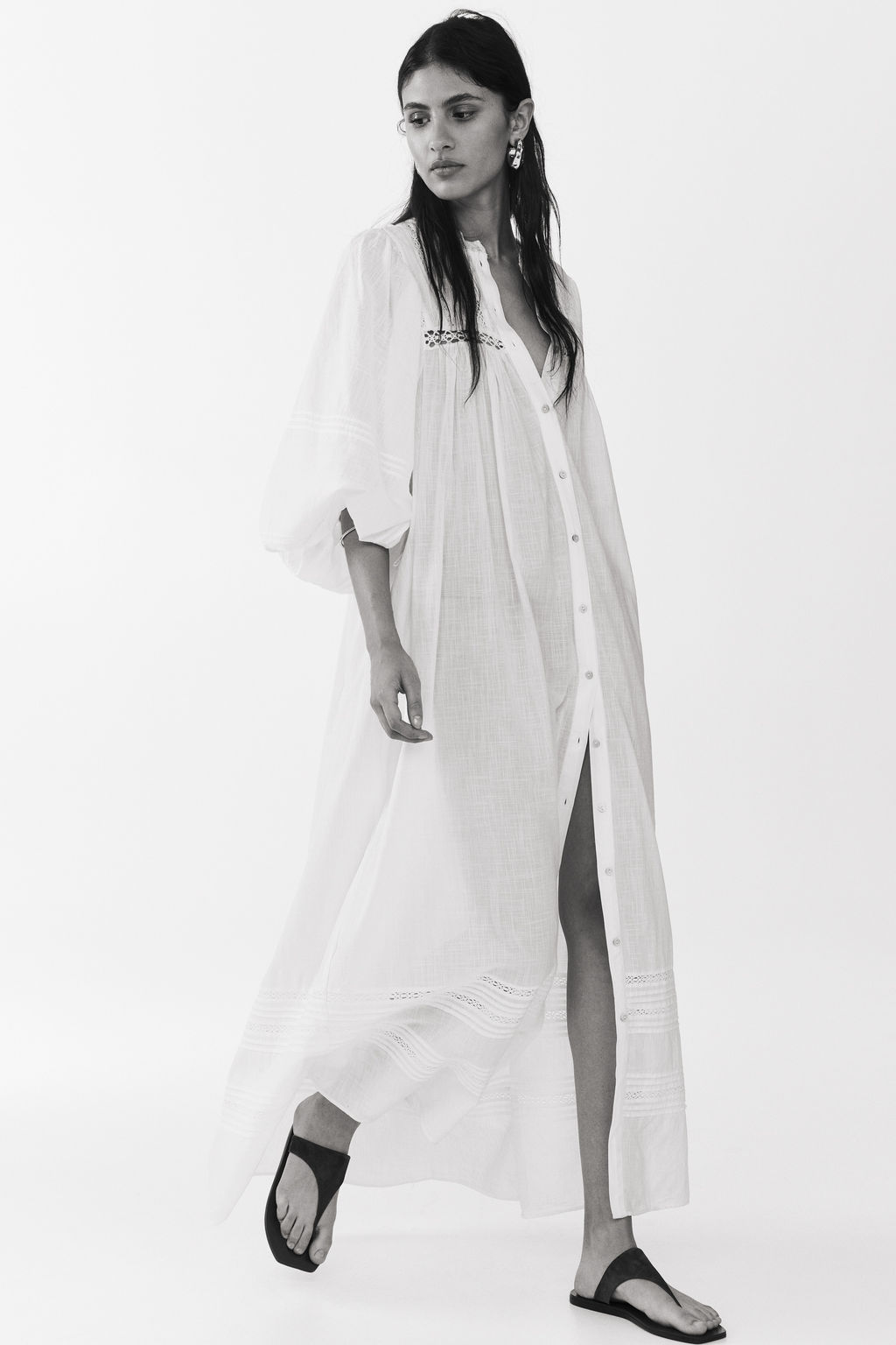 Vestido t?nica oversize con cintur?n de anudar - H&m фото 3