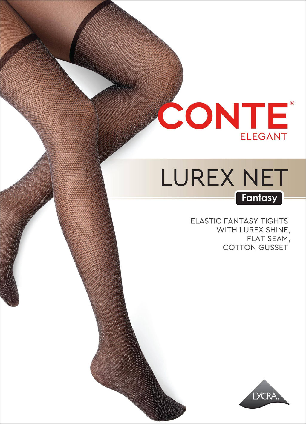 Колготки фантазийные CONTE LUREX NET Колготки женские grafit - Conte elegant фото 2