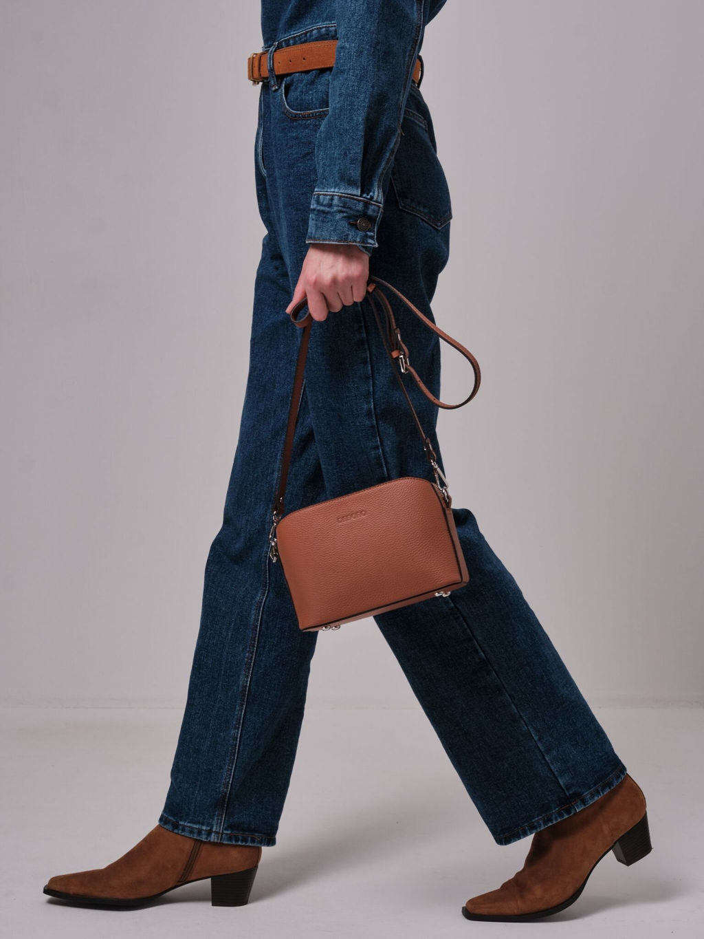 Сумка на плечо кросс-боди Deboro 30848 коричневый камень