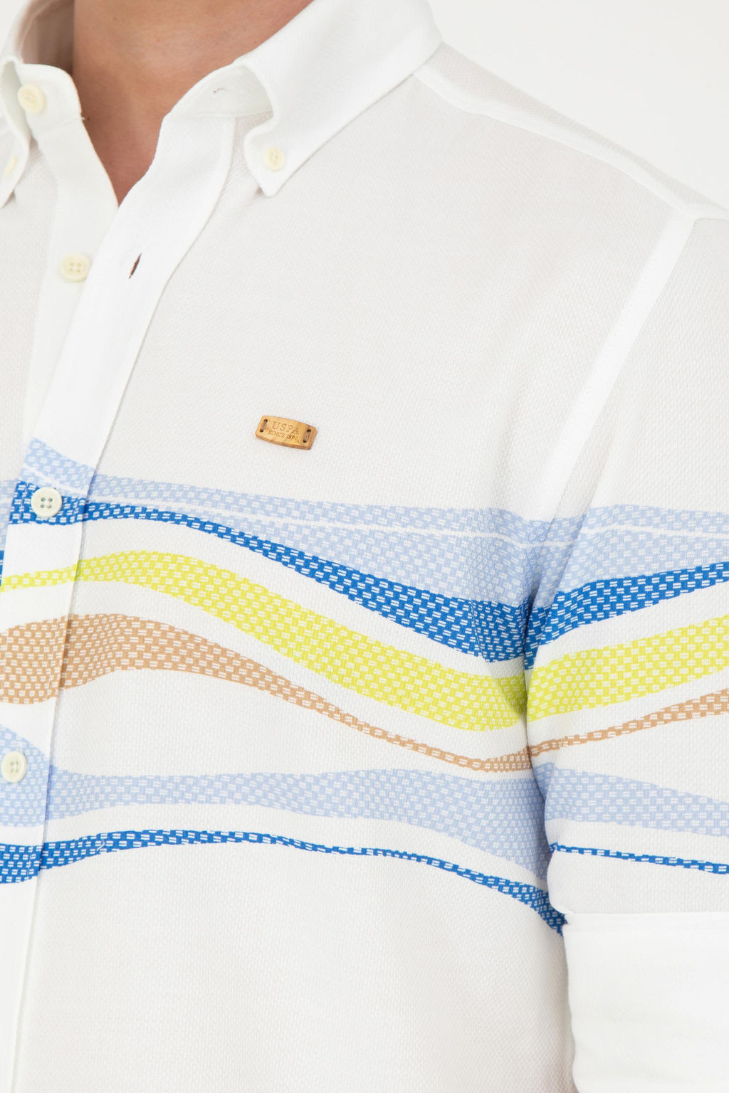 Мужская синяя рубашка с длинным рукавом - U.s. polo assn фото 14