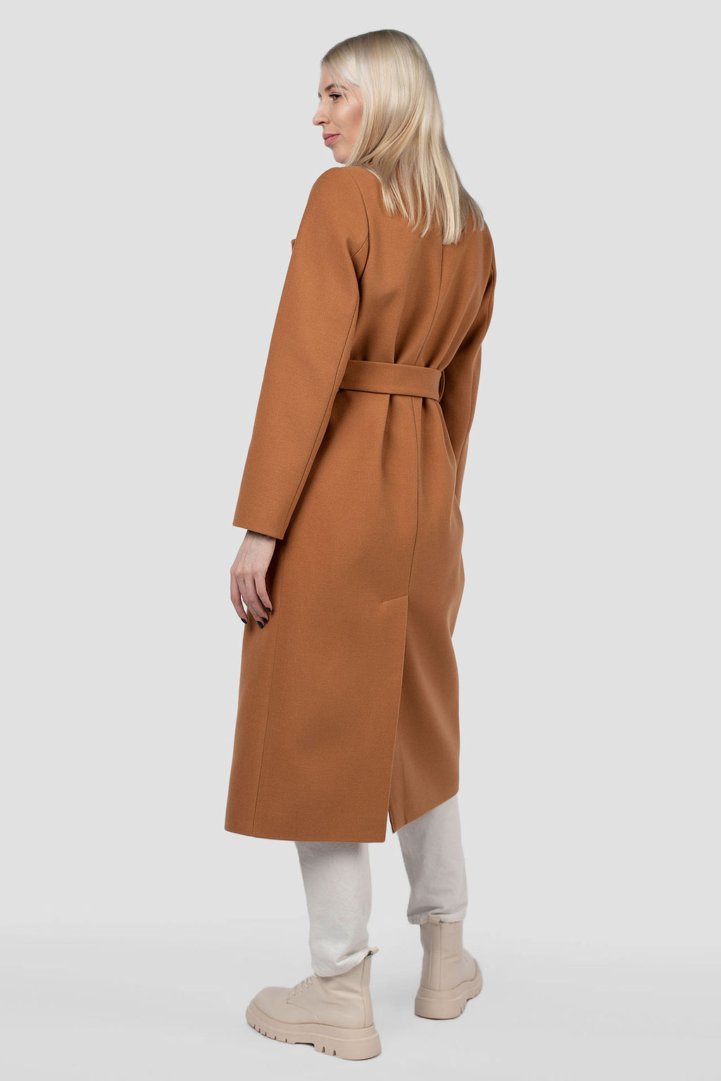 Пальто женское демисезонное (пояс) - El podio фото 3