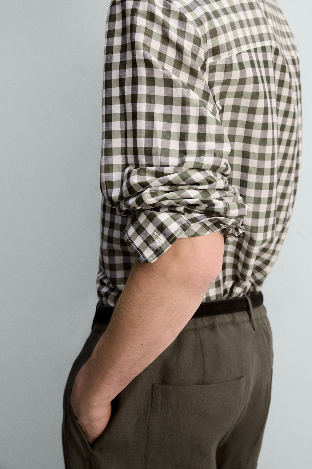 CAMISA CUADROS RAMIO - SEDA LIMITED EDITION / Verde medio - Zara фото 7