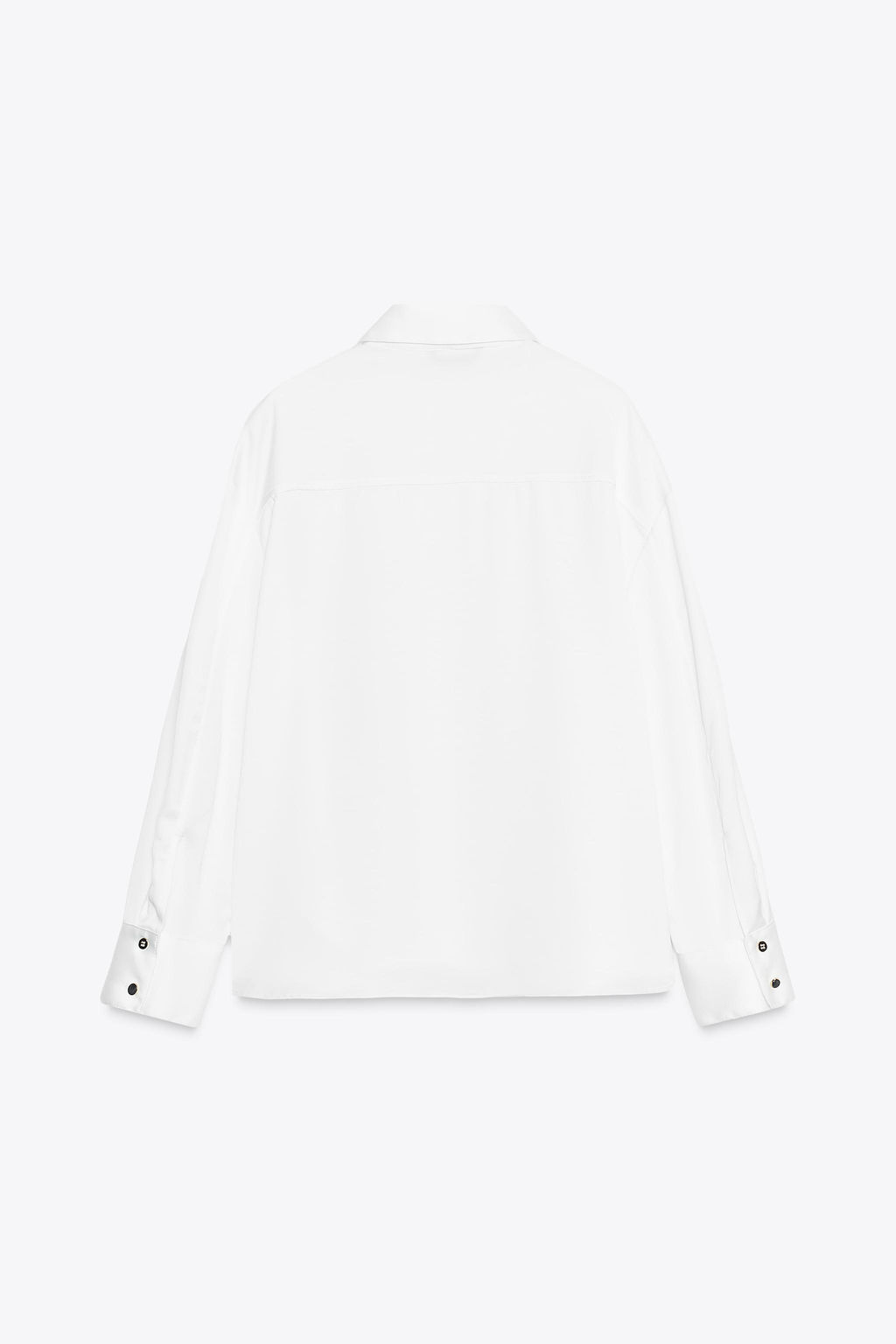 CONTRAST BUTTON SATIN SHIRT - Zara фото 8