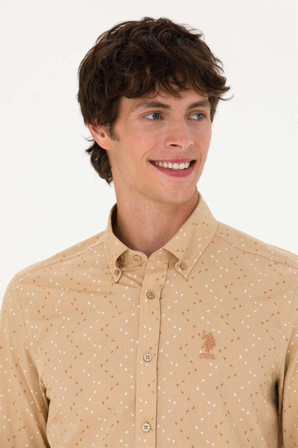 U. S. Polo Assn Мужская рубашка с длинным рукавом Stone - U.s. polo assn фото 9
