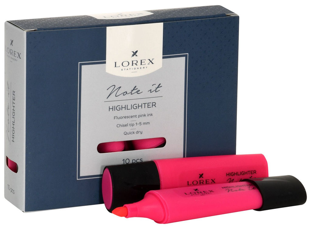Цена за 2 шт. Маркер текстовый LOREX NOTE IT 15 мм, розовый, скошенный