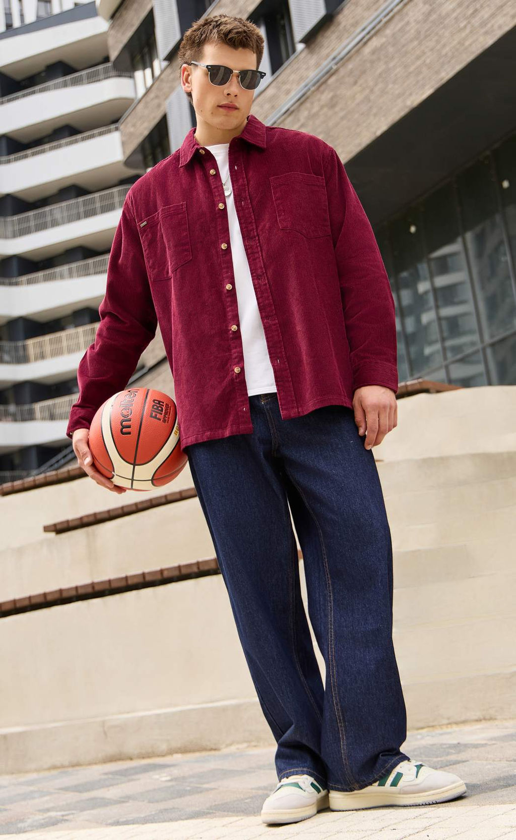 Рубашка вельвет F221-0470 bordo - Fine joyce фото 10