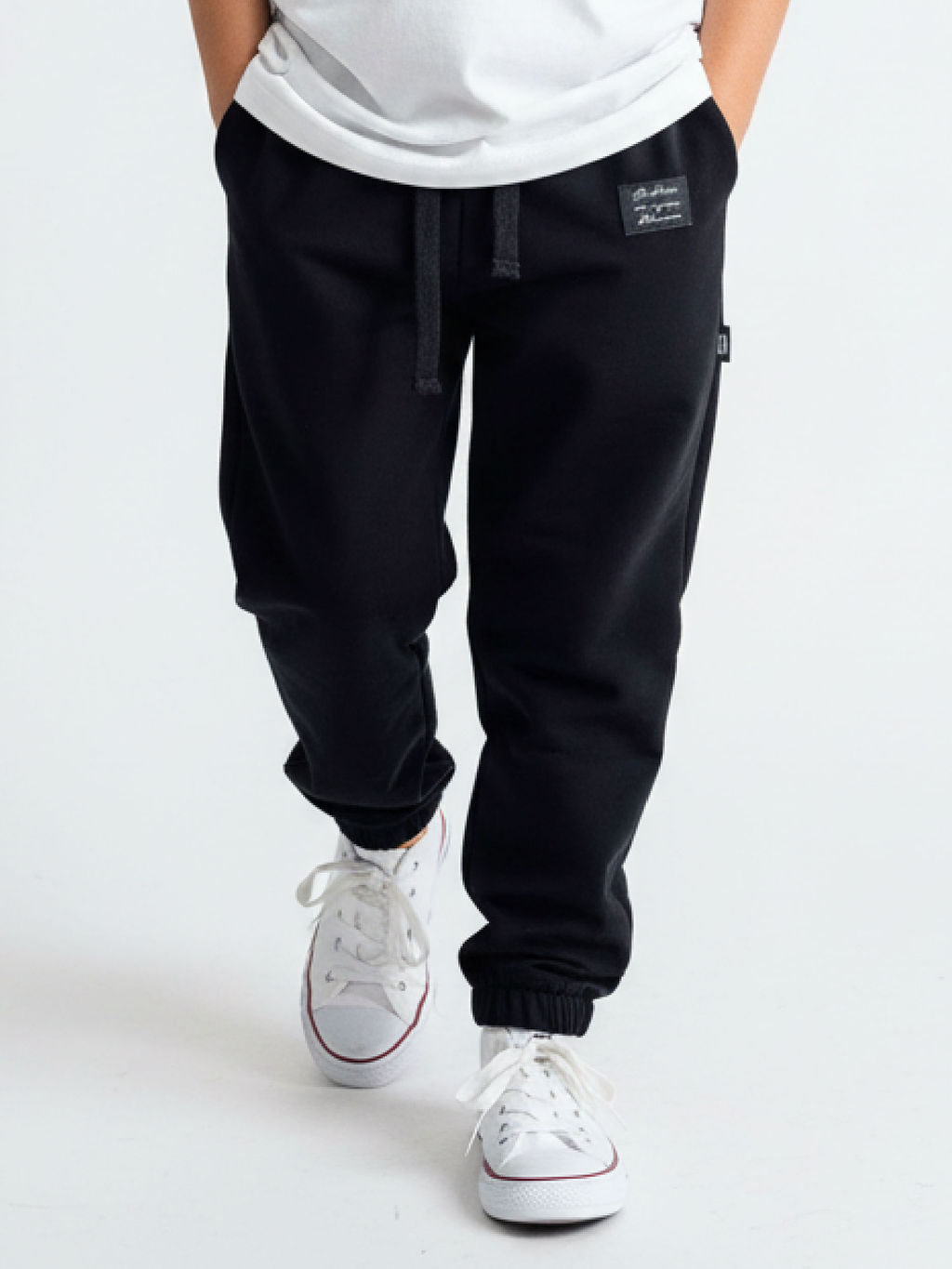 Спортивные штаны на резинке 22-0517 черный|зеленый - Mini maxi фото 15