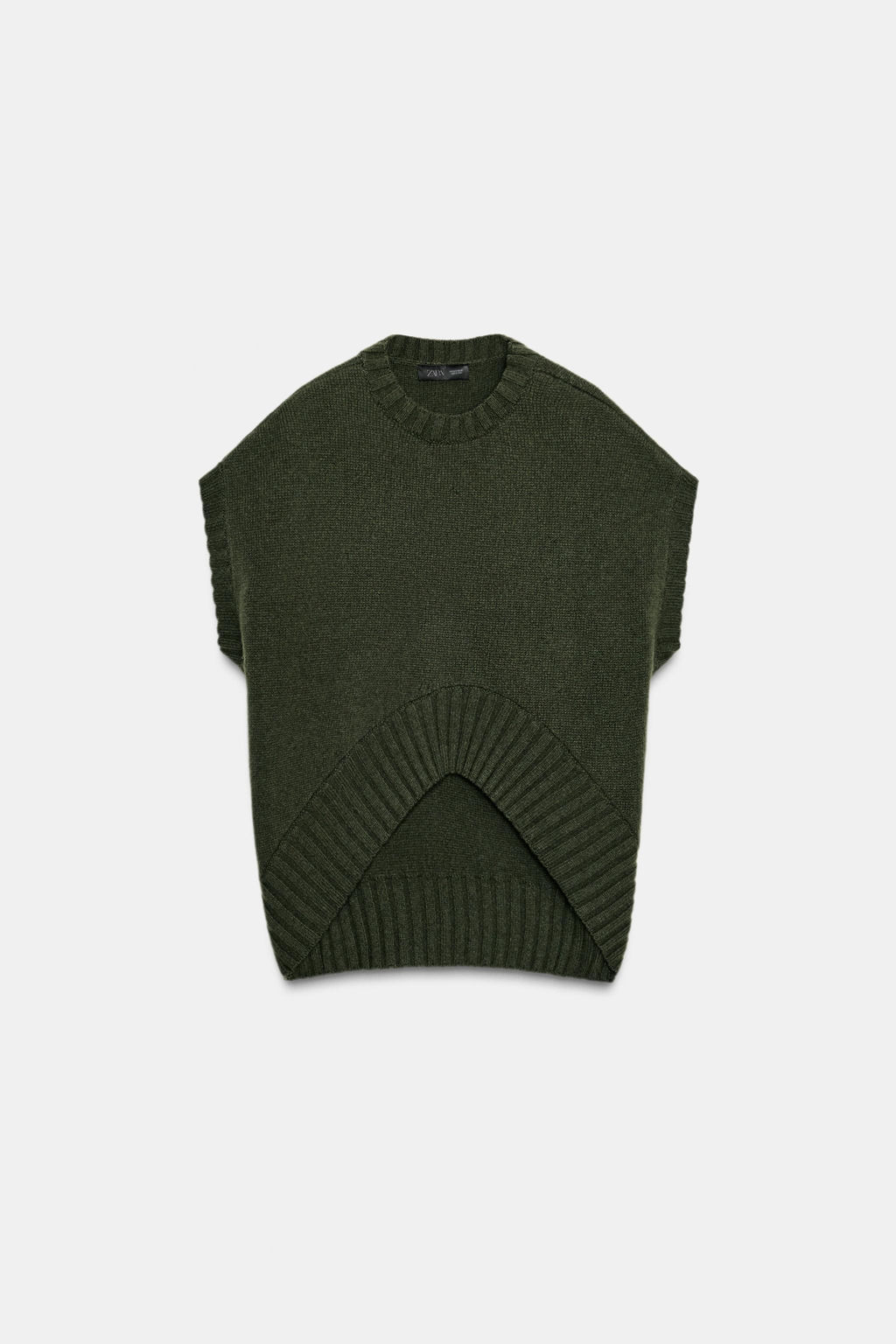 OVERSIZED WOOL WAISTCOAT WITH ASYMMETRIC HEM - Zara фото 4