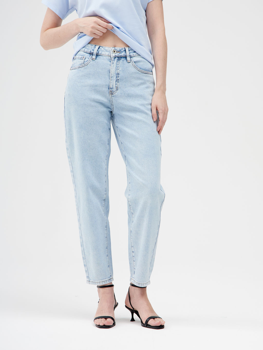 Женские джинсы mom fit с высокой посадкой - Mossmore фото 56