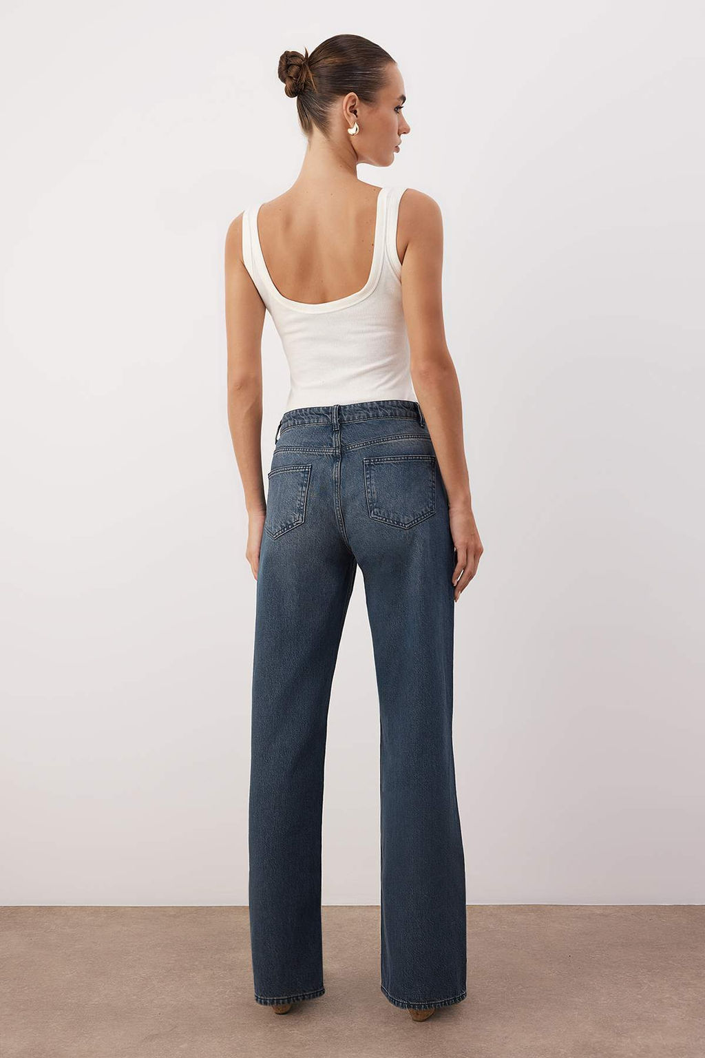 Kahverengi Yuksek Bel Genis Paca Wide Leg Jeans TWOAW26JE00119 - Trendyolmilla фото 13