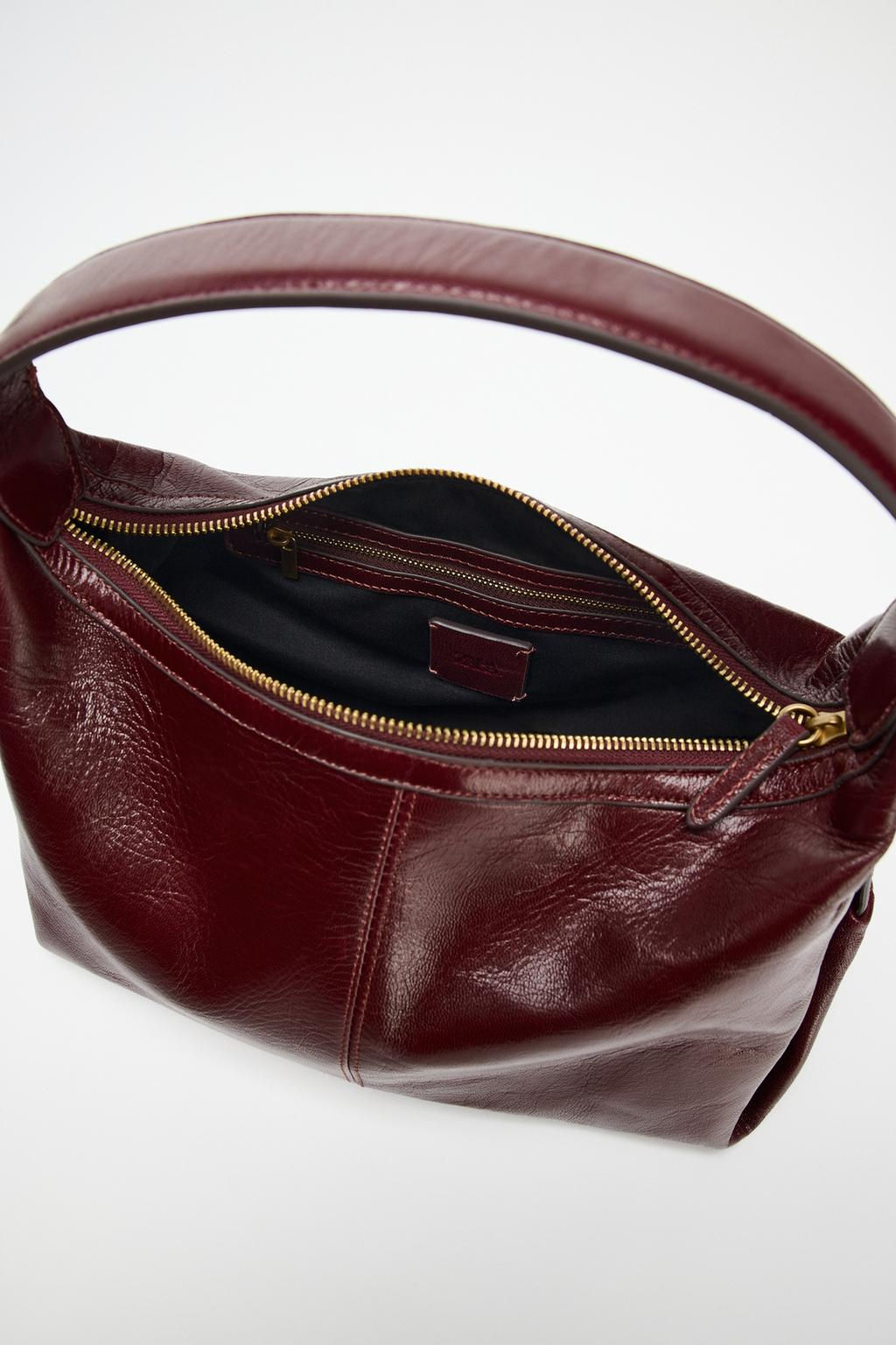 LEATHER SHOULDER BAG - Zara фото 5