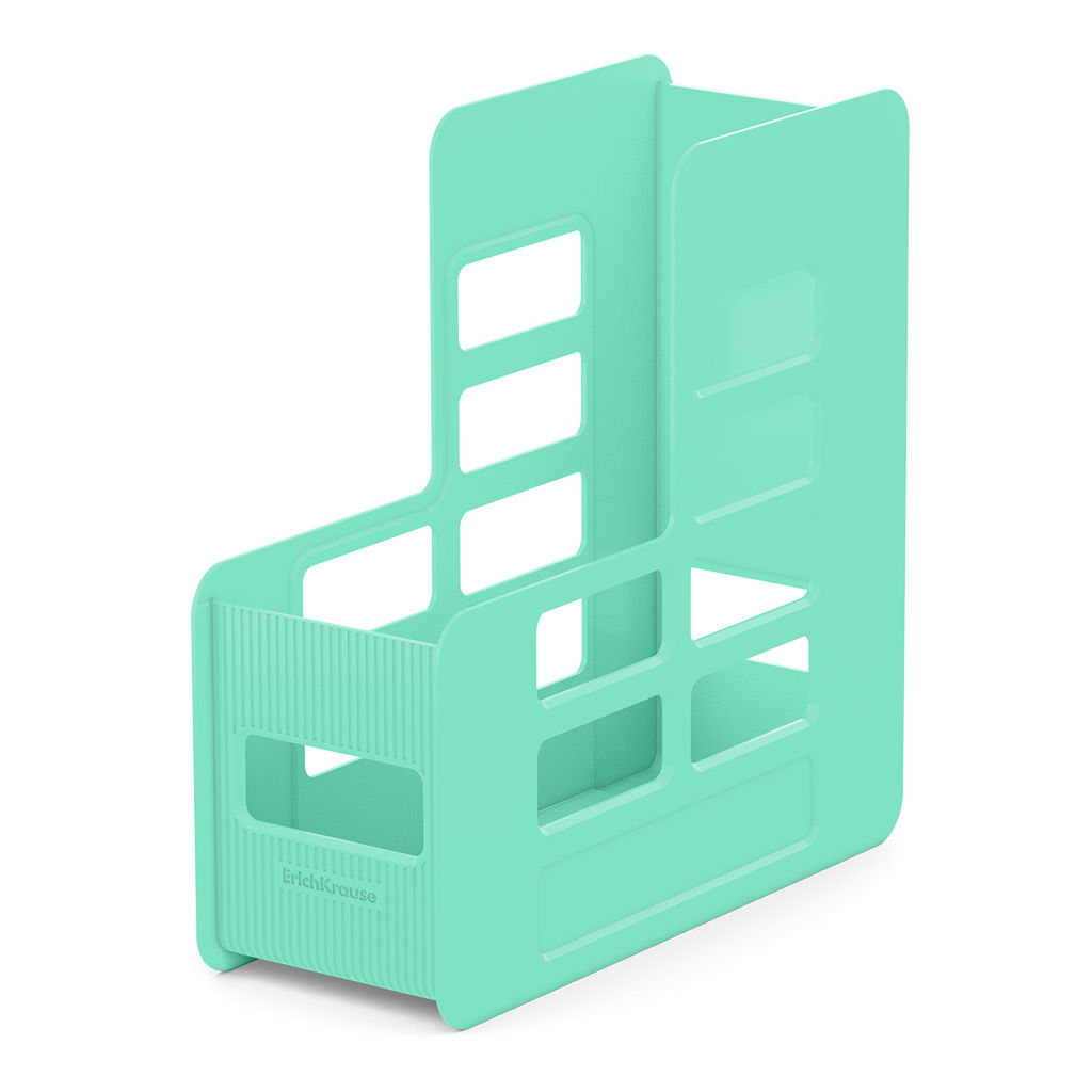 АКЦИЯ Цена за 1 шт. Подставка для бумаг вертикальная пластиковая ErichKrause Techno, Pastel Bloom, 100мм, зеленый