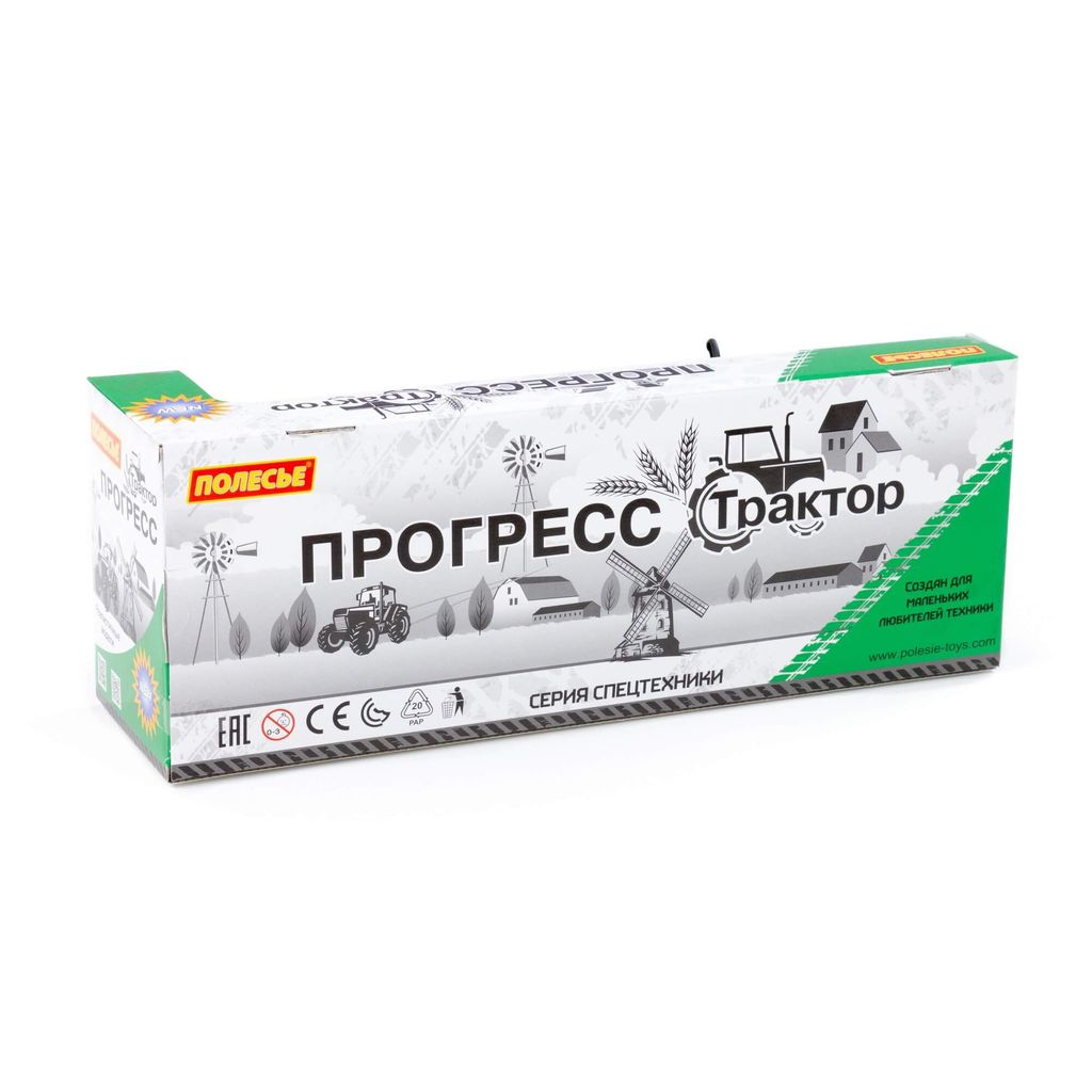 Трактор Прогресс с прицепом-цистерной инерционный (зелёный) (в коробке) - Полесье фото 8