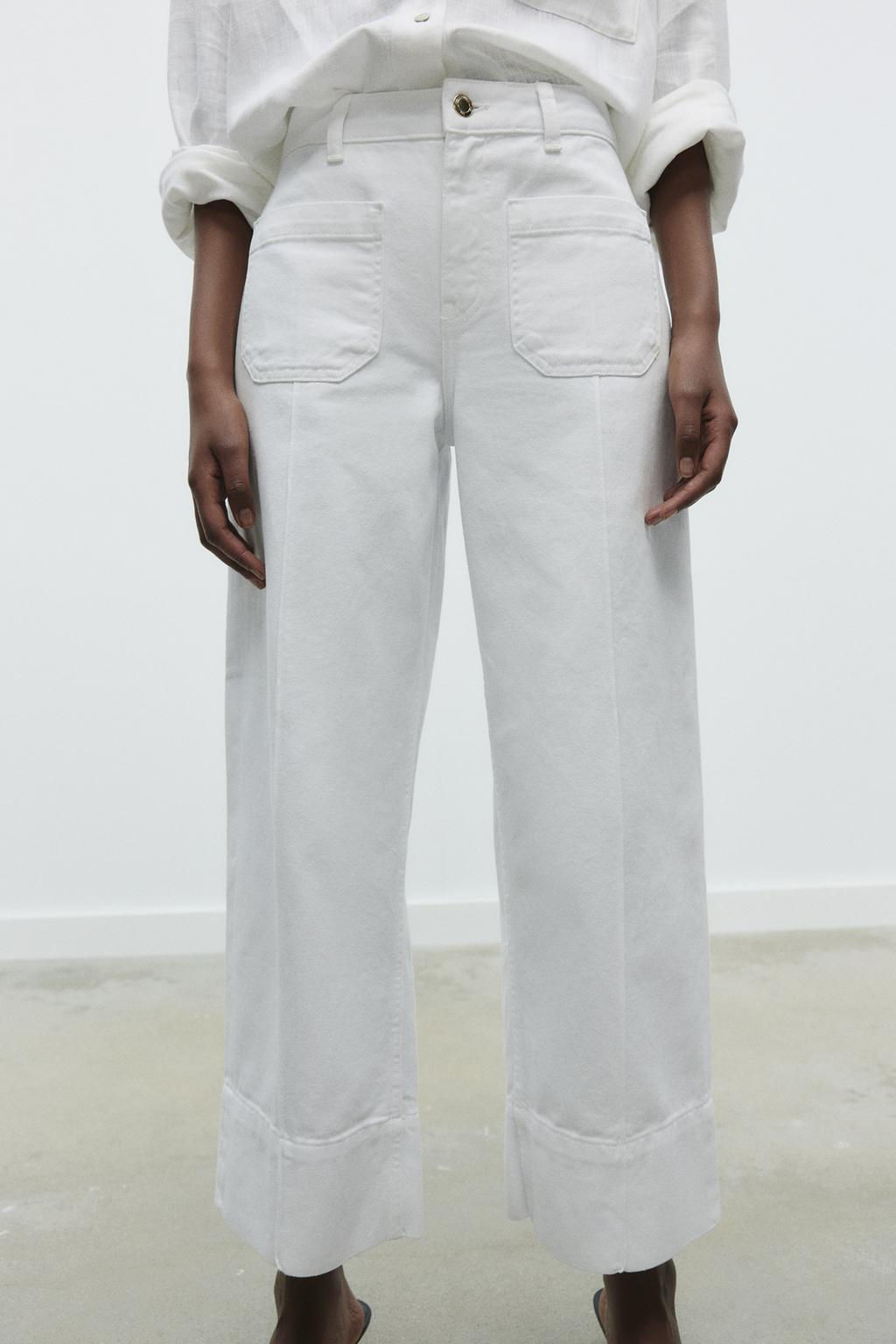 Z1975 WIDE-LEG HIGH-WAIST CROPPED JEANS - Zara фото 3