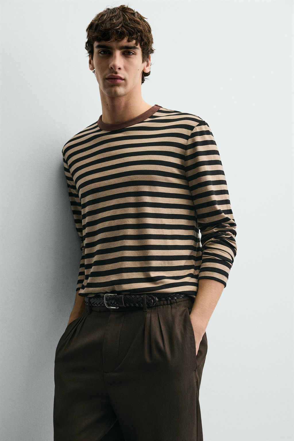 STRIPED LONG SLEEVE T-SHIRT - Zara фото 6