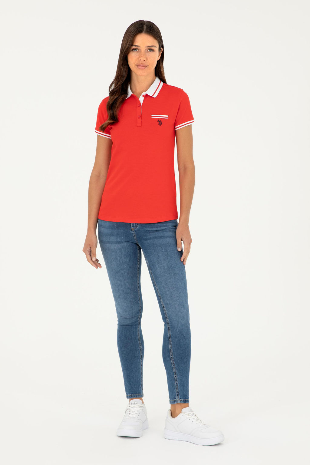 Футболка U.S. Polo Assn хлопок с эластаном красная фото 11
