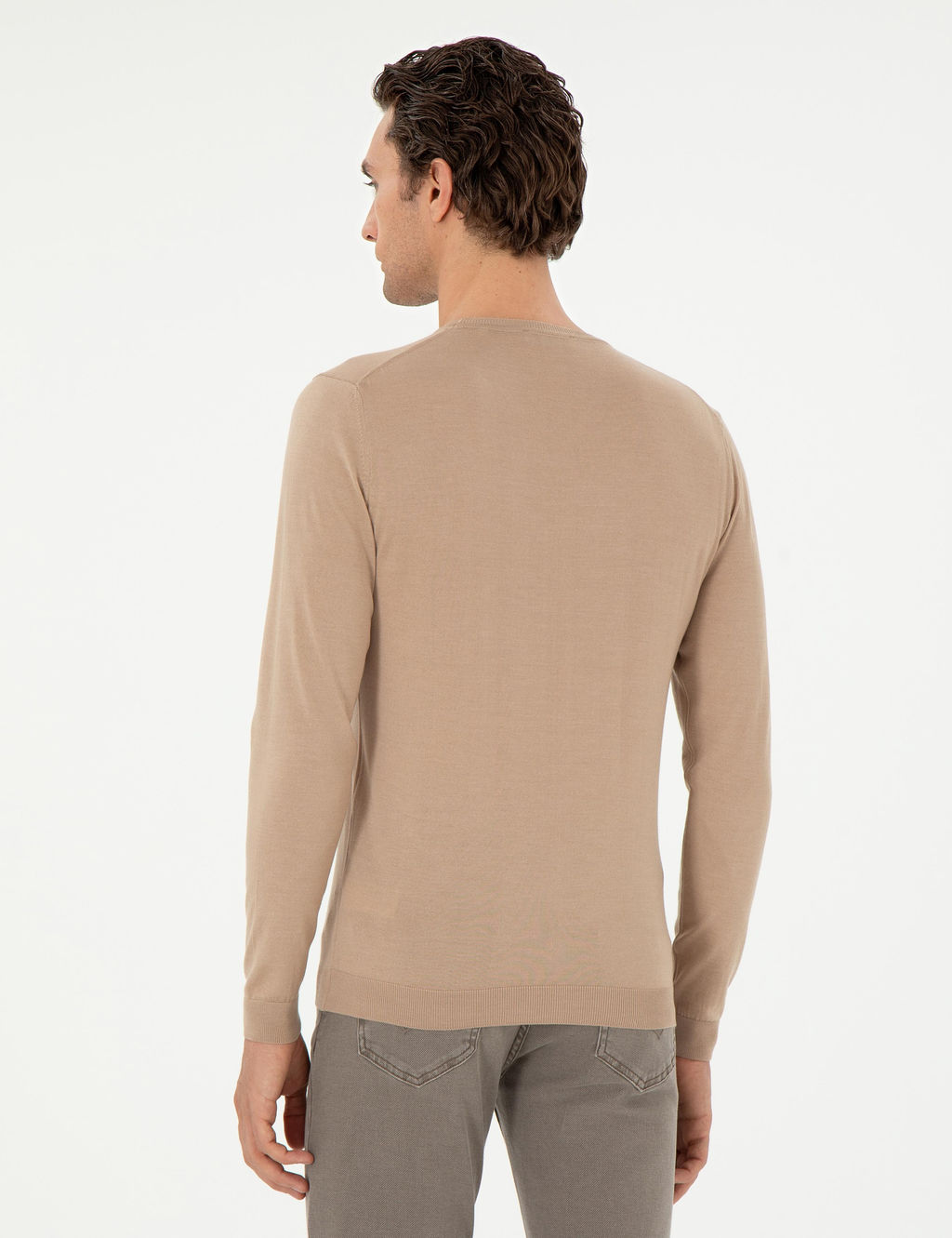 Бежевый зауженный свитер - Cacharel фото 5