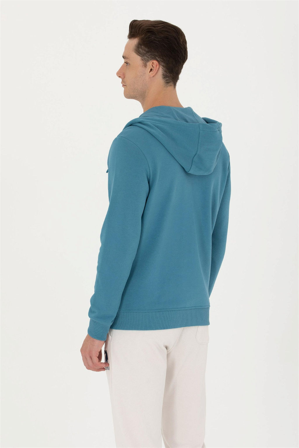 U. S. Polo Assn Мужской вязаный кардиган с капюшоном Petrol - U.s. polo assn фото 5