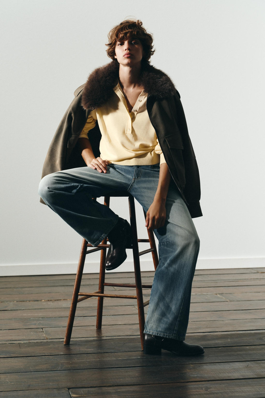 TRF MID-WAIST BAGGY BALLOON JEANS - Zara фото 3