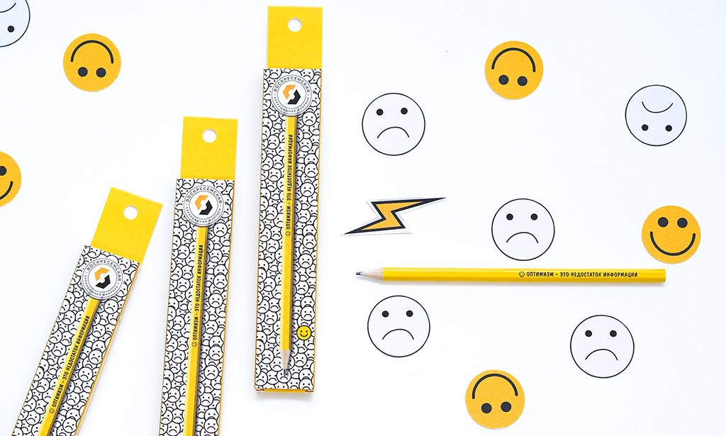 ВКФ Карандаш со смешными фразами SUV-023 Карандаш графитный заточенный ТМ (HB) 16 шт. оптимизм - это недостаток информации