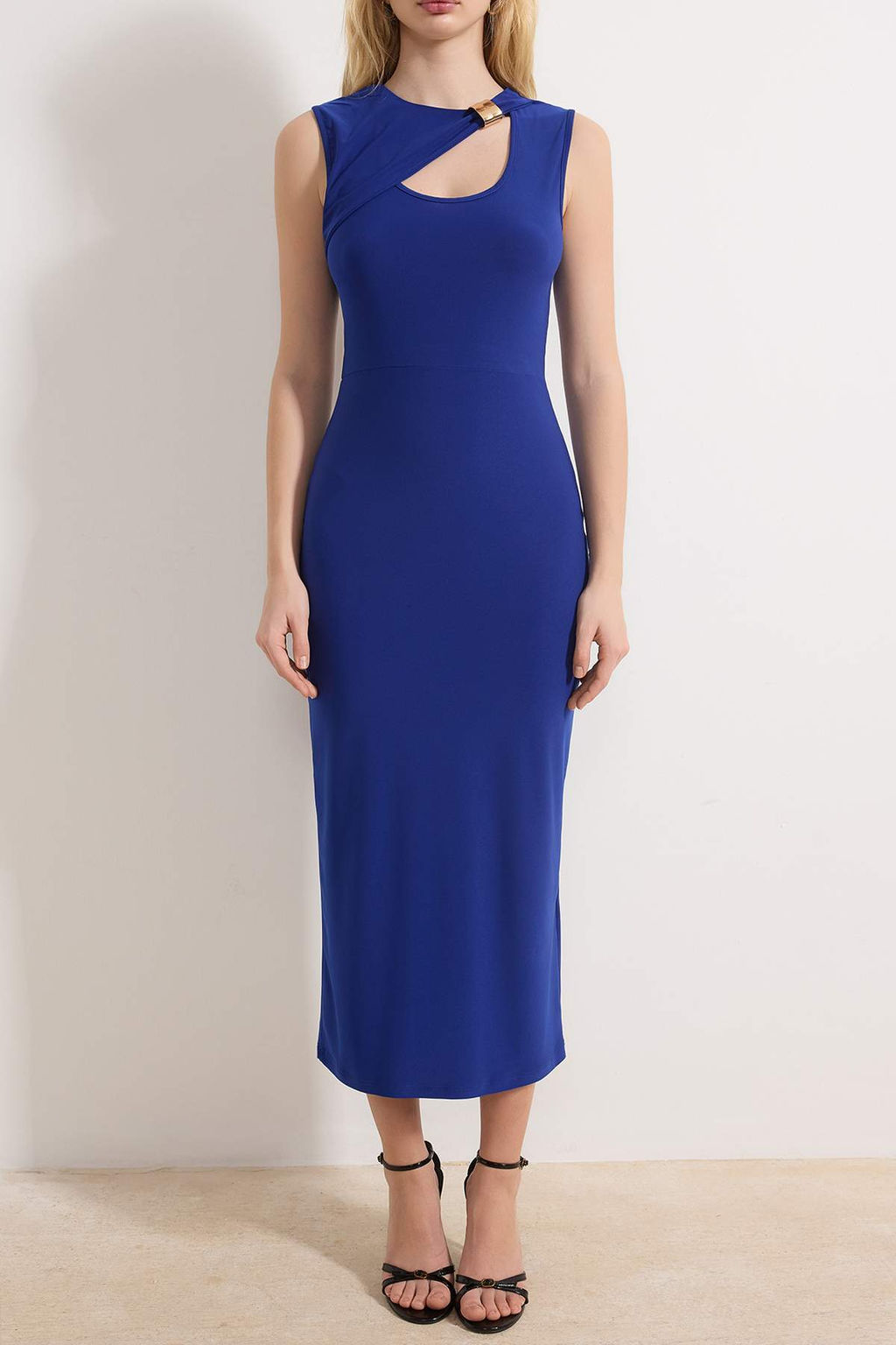 Saks Bodycon Kolsuz Aksesuar Detayl? Midi Esnek Orme Elbise TWOSS26EL00153 - Trendyolmilla фото 3